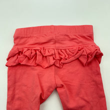 Load image into Gallery viewer, Girls Tiny Little Wonders, coral ruffle leggings / bottoms, EUC, size 0000,  