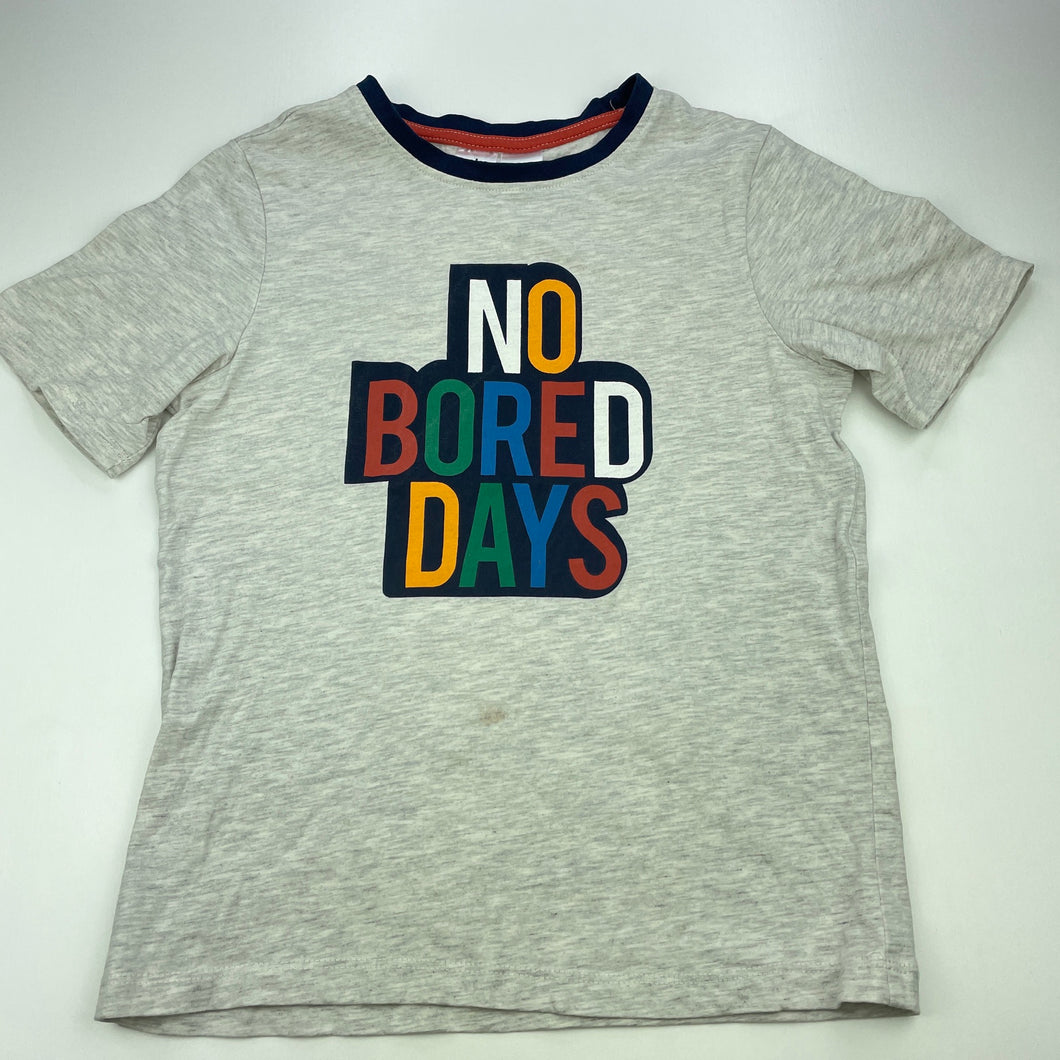 Boys Anko, grey marle pyjama t-shirt / top, FUC, size 10,  