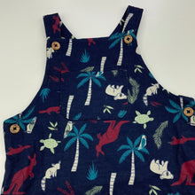Load image into Gallery viewer, Boys Dymples, lined navy cotton overalls / shortalls, EUC, size 0,  