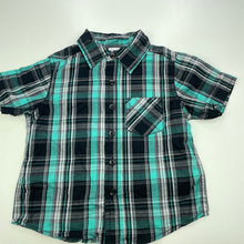 Load image into Gallery viewer, Boys H&amp;T, checked cotton short sleeve shirt, GUC, size 2,  