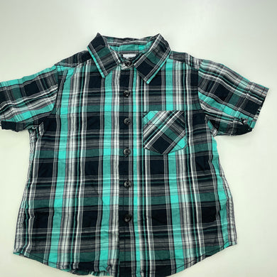Boys H&T, checked cotton short sleeve shirt, GUC, size 2,  