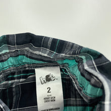 Load image into Gallery viewer, Boys H&amp;T, checked cotton short sleeve shirt, GUC, size 2,  