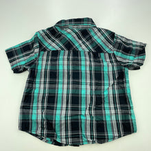 Load image into Gallery viewer, Boys H&amp;T, checked cotton short sleeve shirt, GUC, size 2,  