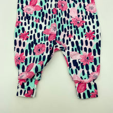 Load image into Gallery viewer, Girls Dymples, colourful floral zip romper, EUC, size 000,  