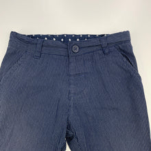 Load image into Gallery viewer, Boys Peter Morrissey, navy lightweight cotton pants, adjustable, Inside leg: 24.5cm, GUC, size 1,  