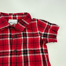 Load image into Gallery viewer, Boys Baby Baby, lightweight cotton short sleeve shirt, EUC, size 0,  