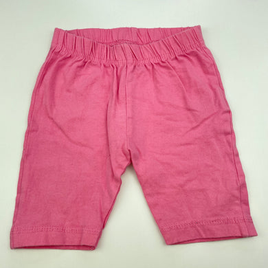 Girls Pumpkin Patch, pink leggings / bottoms, elasticated, Inside leg: 10cm, GUC, size 00,  