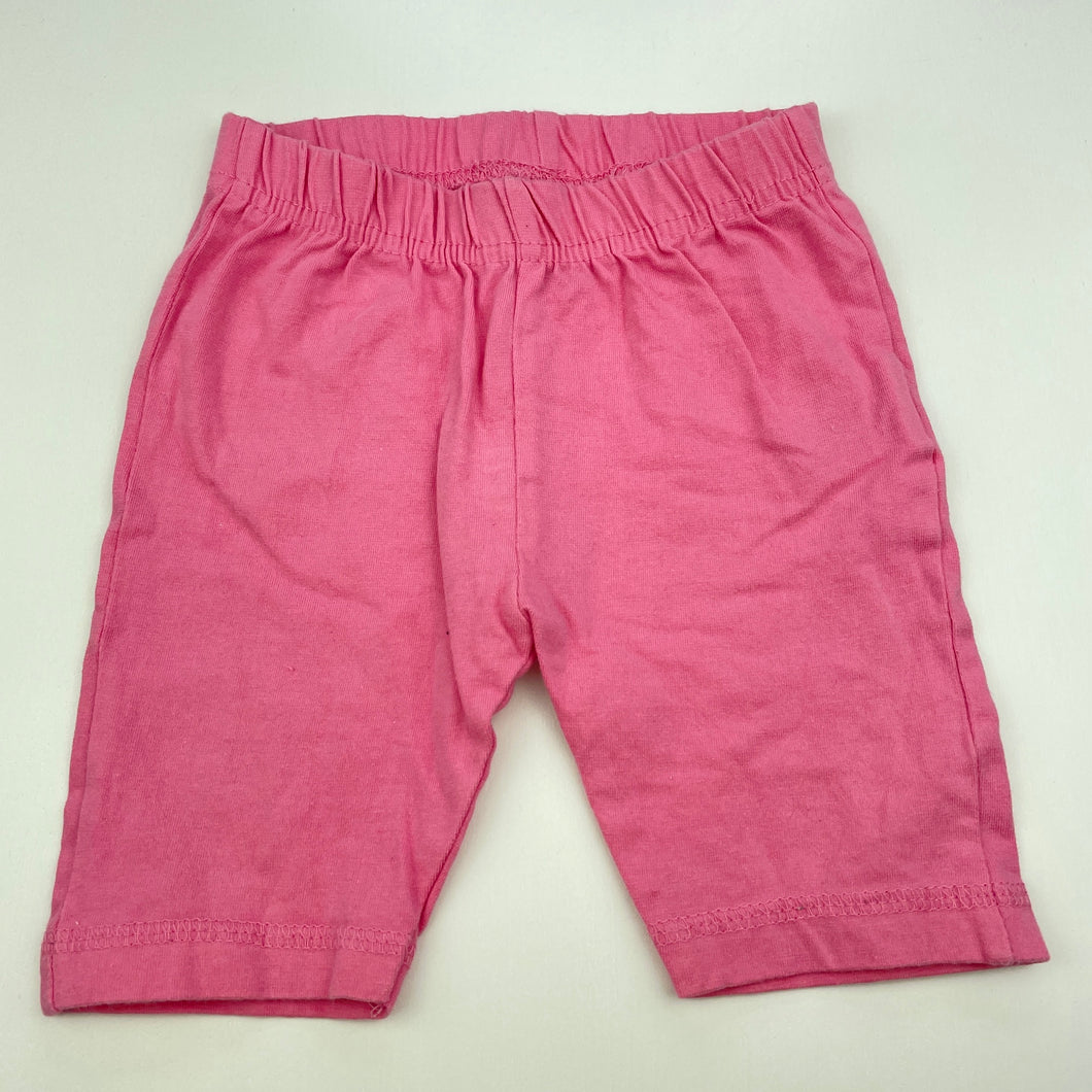 Girls Pumpkin Patch, pink leggings / bottoms, elasticated, Inside leg: 10cm, GUC, size 00,  