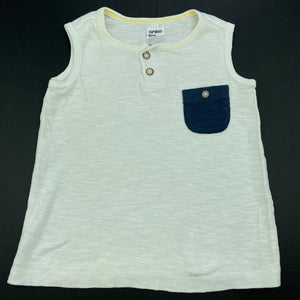 unisex Anko, cotton singlet / tank top, GUC, size 1,  