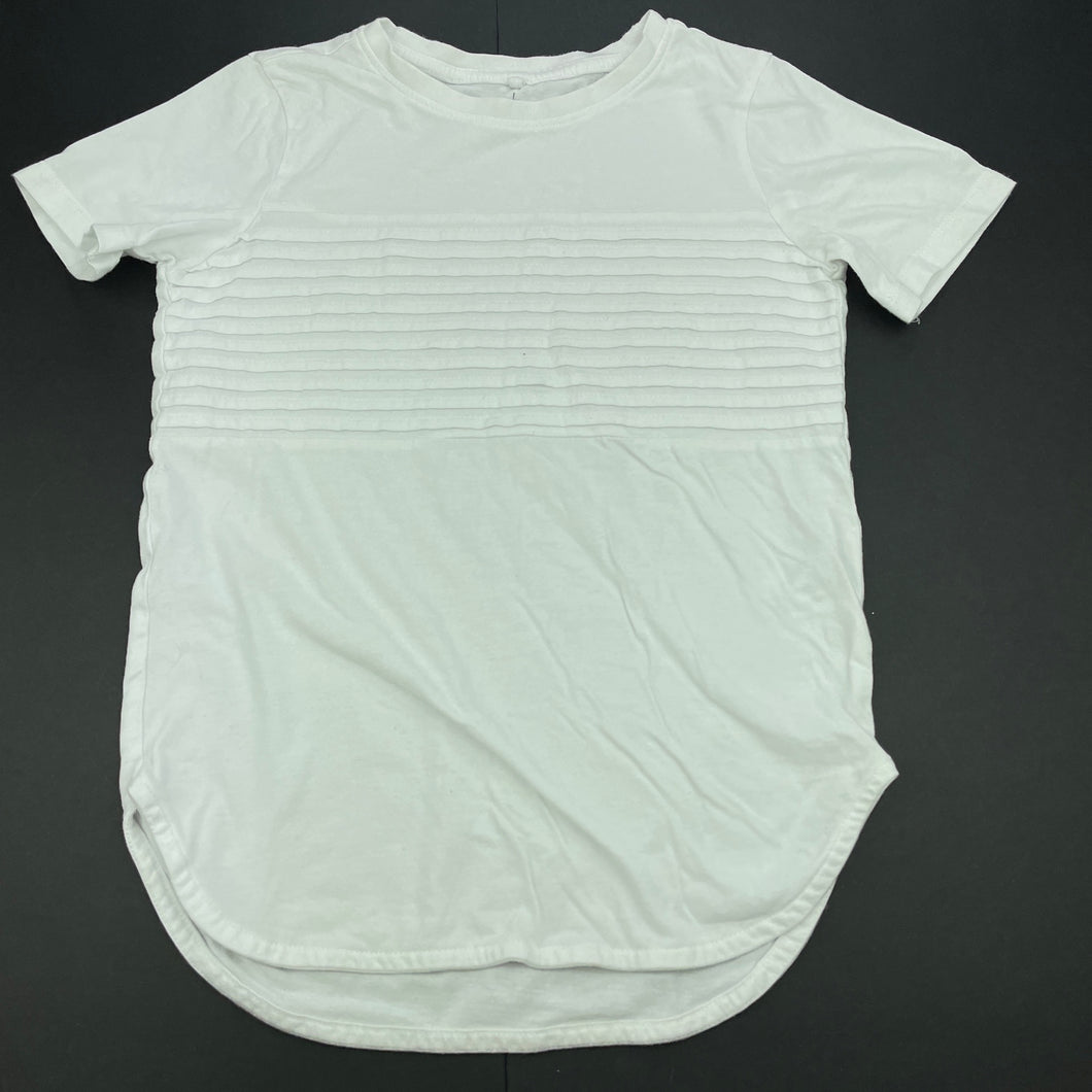 Boys Anko, white cotton t-shirt / top, GUC, size 6,  