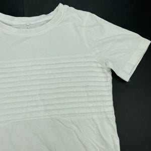 Boys Anko, white cotton t-shirt / top, GUC, size 6,  