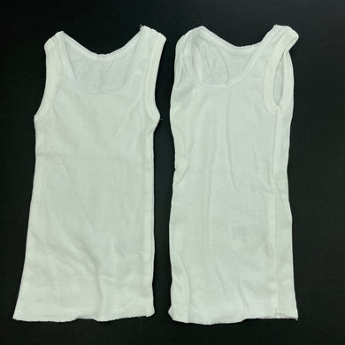 unisex Anko, set of 2 white cotton singlet tops, EUC, size 0000,  