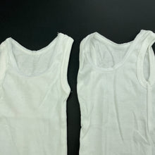 Load image into Gallery viewer, unisex Anko, set of 2 white cotton singlet tops, EUC, size 0000,  