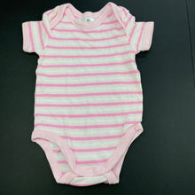 Load image into Gallery viewer, Girls Target, pink stripe cotton bodysuit / romper, EUC, size 000,  