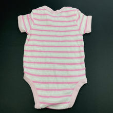 Load image into Gallery viewer, Girls Target, pink stripe cotton bodysuit / romper, EUC, size 000,  
