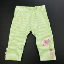 Load image into Gallery viewer, Girls Target, green stripe leggings / bottoms, GUC, size 000,  