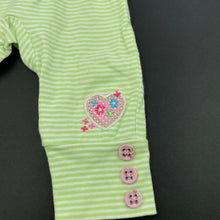 Load image into Gallery viewer, Girls Target, green stripe leggings / bottoms, GUC, size 000,  