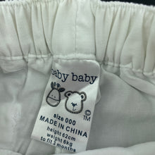 Load image into Gallery viewer, Girls Baby Baby, embellished lightweight cotton shorts, elasticated, EUC, size 000,  