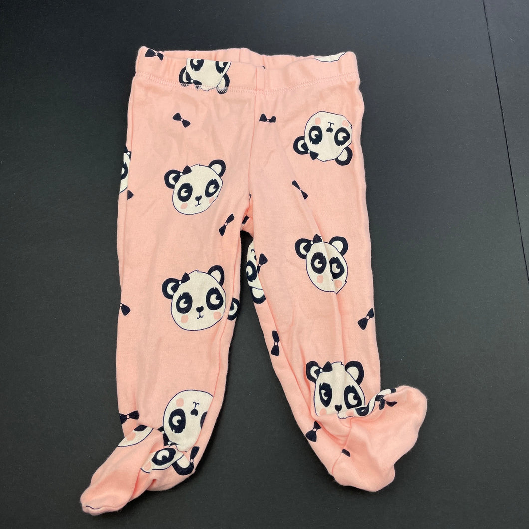 Girls Kids & Co, cotton footed leggings / bottoms, EUC, size 000,  