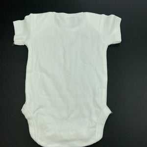 Girls Anko, white cotton bodysuit / romper, EUC, size 000,  