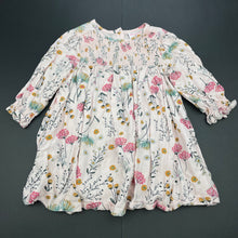 Load image into Gallery viewer, Girls Mango, floral long sleeve casual dress, GUC, size 2, L: 42cm