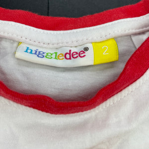 unisex Higgledee, cotton Christmas t-shirt / top, GUC, size 2,  