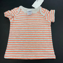 Load image into Gallery viewer, unisex Target, grey &amp; orange stripe t-shirt / top, NEW, size 00,  