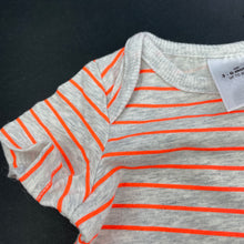 Load image into Gallery viewer, unisex Target, grey &amp; orange stripe t-shirt / top, NEW, size 00,  