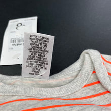 Load image into Gallery viewer, unisex Target, grey &amp; orange stripe t-shirt / top, NEW, size 00,  