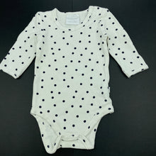 Load image into Gallery viewer, unisex Marquise, ribbed navy spot bodysuit / romper, GUC, size 000,  