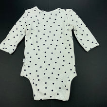 Load image into Gallery viewer, unisex Marquise, ribbed navy spot bodysuit / romper, GUC, size 000,  