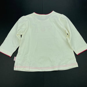 Girls Pumpkin Patch, stretchy long sleeve t-shirt / top, small mark lower back, FUC, size 1,  