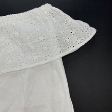 Load image into Gallery viewer, Girls Cotton On, white cotton broderie trim top, FUC, size 4,  