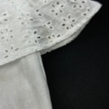 Load image into Gallery viewer, Girls Cotton On, white cotton broderie trim top, FUC, size 4,  