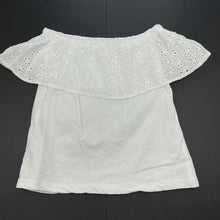 Load image into Gallery viewer, Girls Cotton On, white cotton broderie trim top, FUC, size 4,  