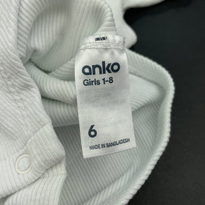 Girls Anko, ribbed stretchy bodysuit, FUC, size 6,  