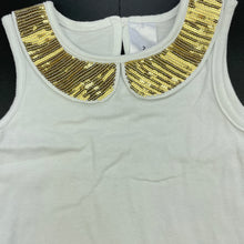 Load image into Gallery viewer, Girls Target, white stretchy top, sequin trim, EUC, size 2,  