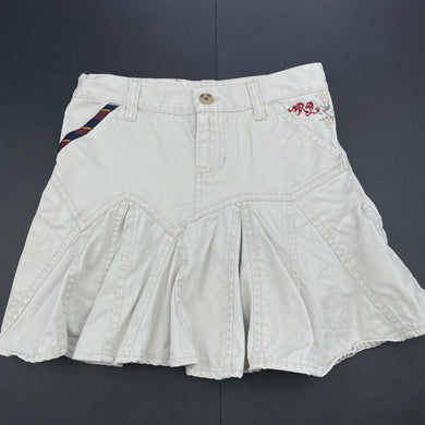 Girls Ralph Lauren, cotton skirt, adjustable, L: 31cm, light marks and wear on hem, FUC, size 6,  