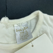 Load image into Gallery viewer, Girls Baby Biz, cream cotton t-shirt / top, NEW, size 0,  