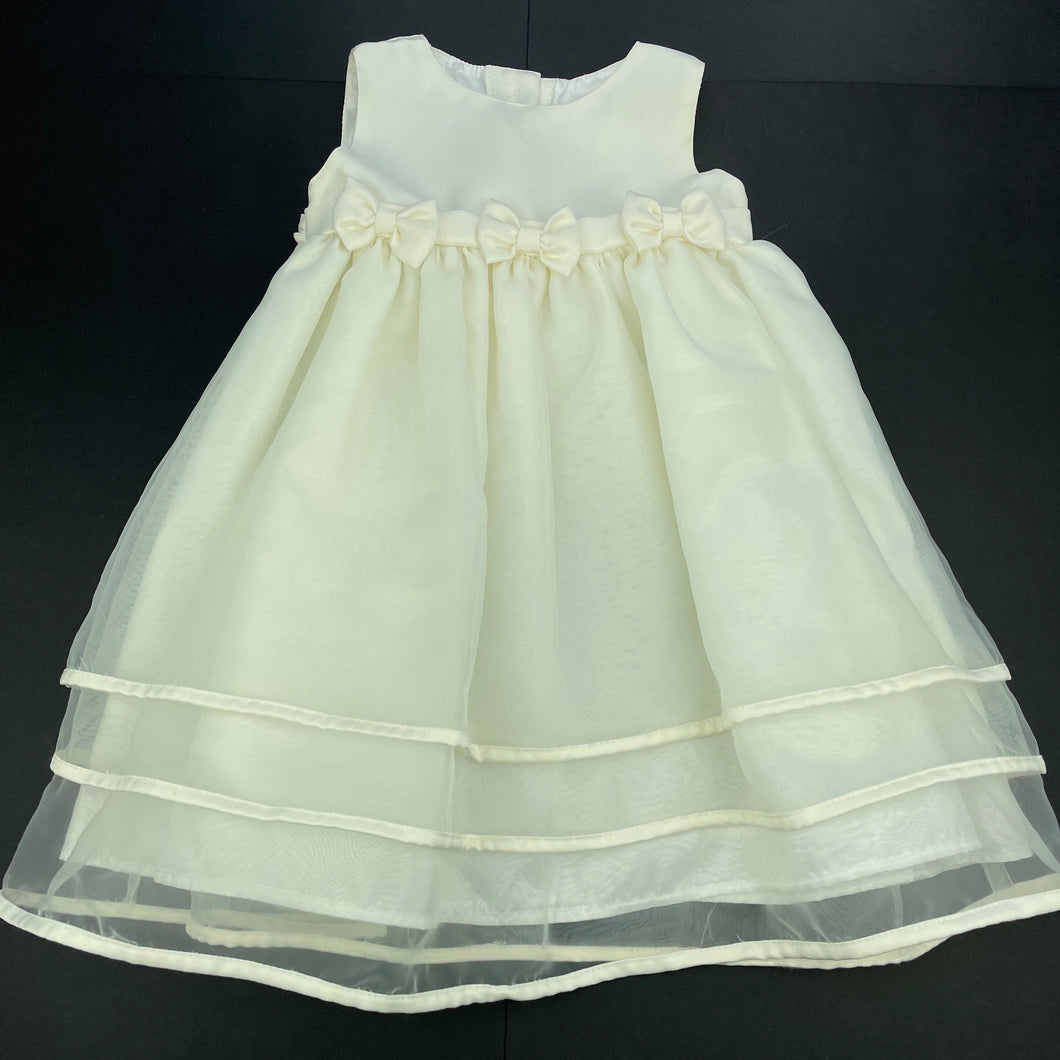 Girls Our Small World, lined formal / party dress, FUC, size 0, L: 50cm