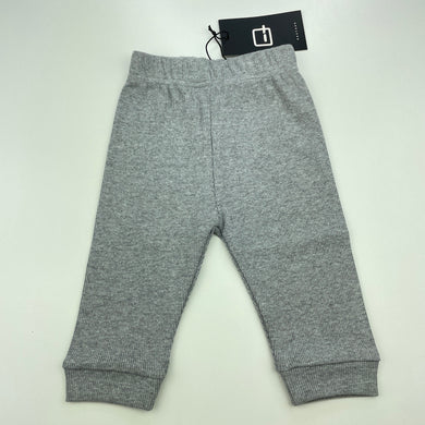 Boys eastaxe, grey ribbed leggings / bottoms, Inside leg: 17.5cm, NEW, size 0,  