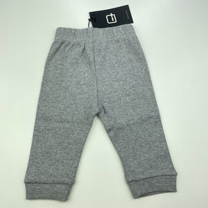 Boys eastaxe, grey ribbed leggings / bottoms, Inside leg: 17.5cm, NEW, size 0,  