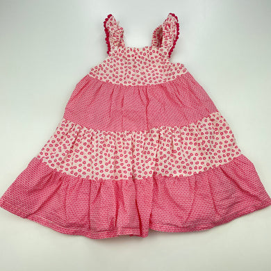 Girls Cotton On, lightweight floral cotton summer dress, GUC, size 000, L: 39cm