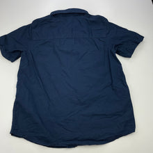 Load image into Gallery viewer, Boys Urban Supply, navy cotton short sleeve shirt, GUC, size 7,  