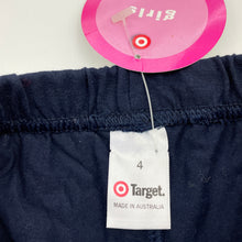 Load image into Gallery viewer, Girls Target, navy stretchy shorts, elasticated, NEW, size 4,  