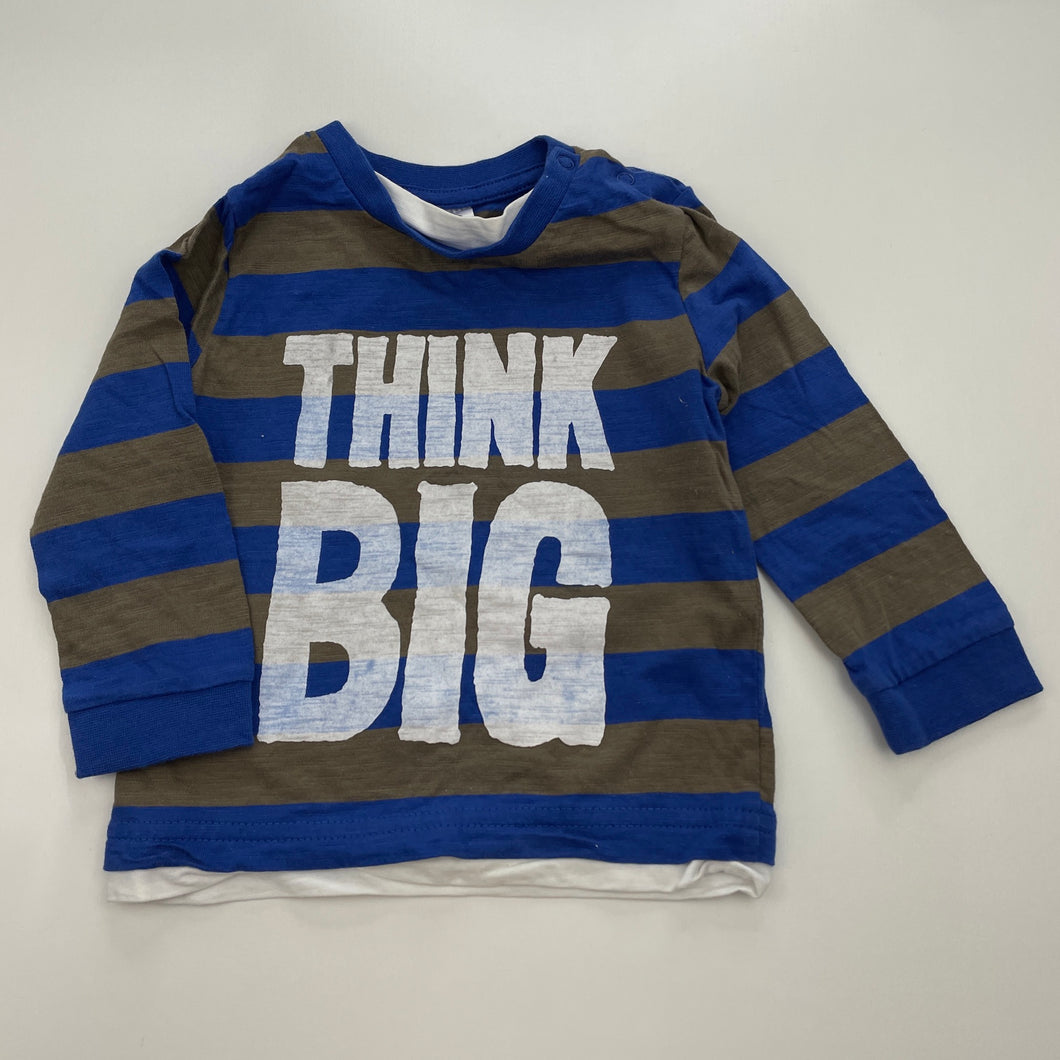 Boys Target, cotton long sleeve t-shirt / top, EUC, size 0,  