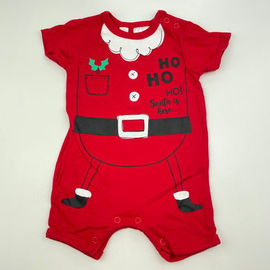 unisex Dymples, Christmas stretchy romper, Santa, EUC, size 000,  
