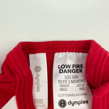 Load image into Gallery viewer, unisex Dymples, Christmas stretchy romper, Santa, EUC, size 000,  
