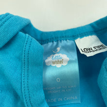 Load image into Gallery viewer, Boys Little Wishes, blue cotton bodysuit / romper, GUC, size 0,  