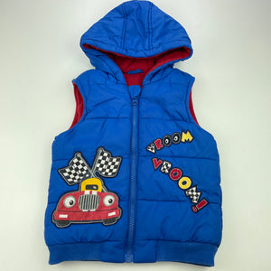 Boys St Bernard, fleece lined hooded vest / jacket, FUC, size 1,  